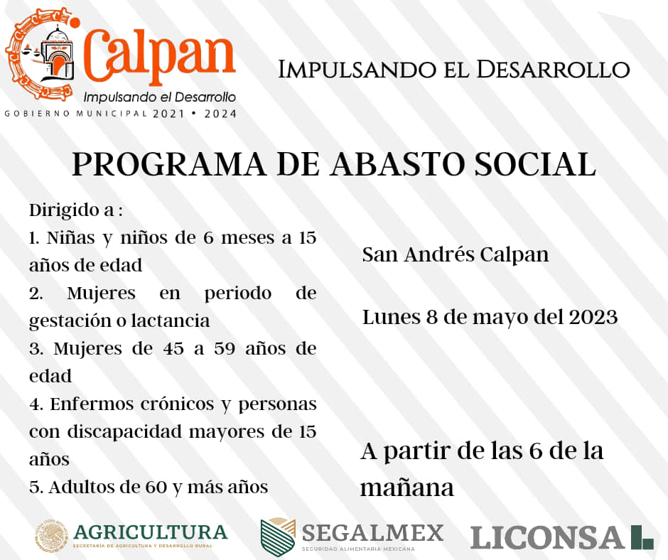 Activan Programa Social en Calpan, grupos vulnerables tendrán acceso a leche Liconsa