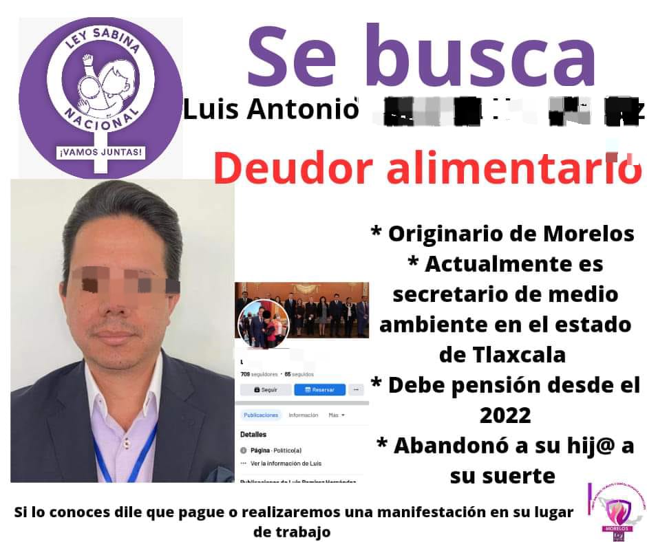Buscan en Morelos a secretario de medio ambiente por deuda alimenticia
