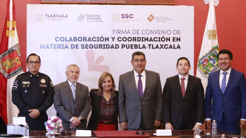 Por: Cortesía Se unen Tlaxcala y Puebla contra inseguridad, firman convenio