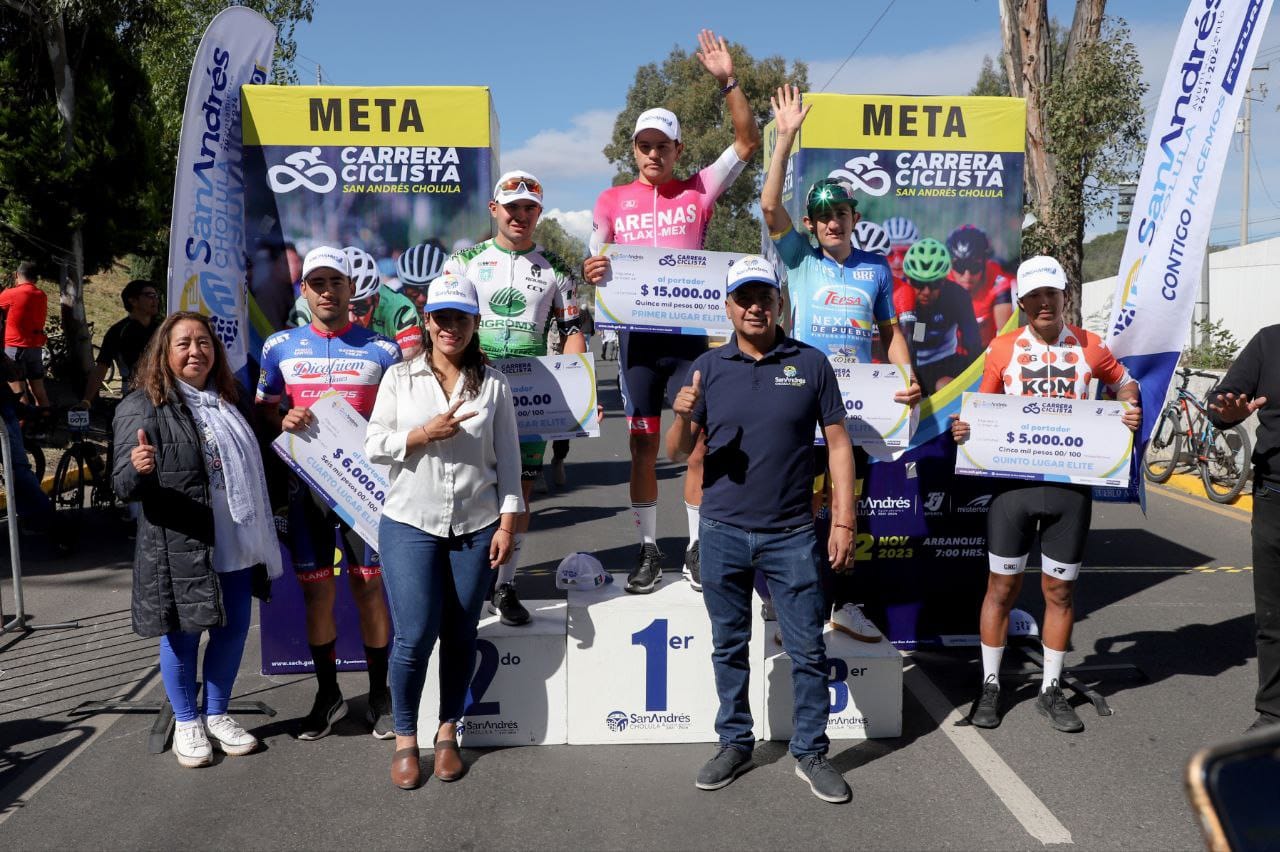 Con gran participación se realizó la Carrera Ciclista San Andrés Cholula 2023