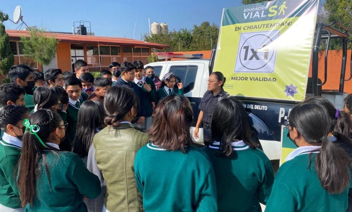 Por: Cortesía Promueve policía de Chiautempan educación vial en estudiantes de secundaria