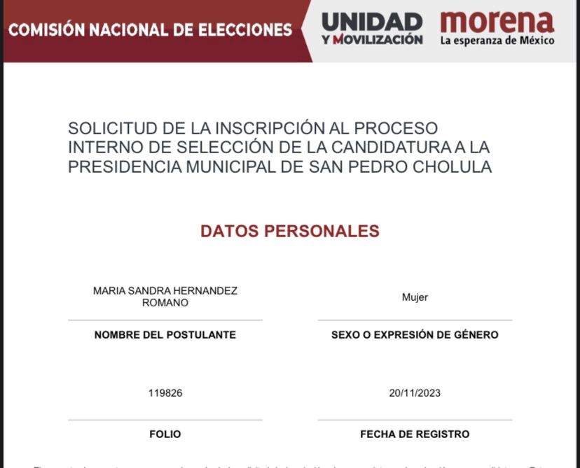 Por: Cortesía Lula Pineda Sandra Hernández busca fortalecer a Morena en San Pedro Cholula