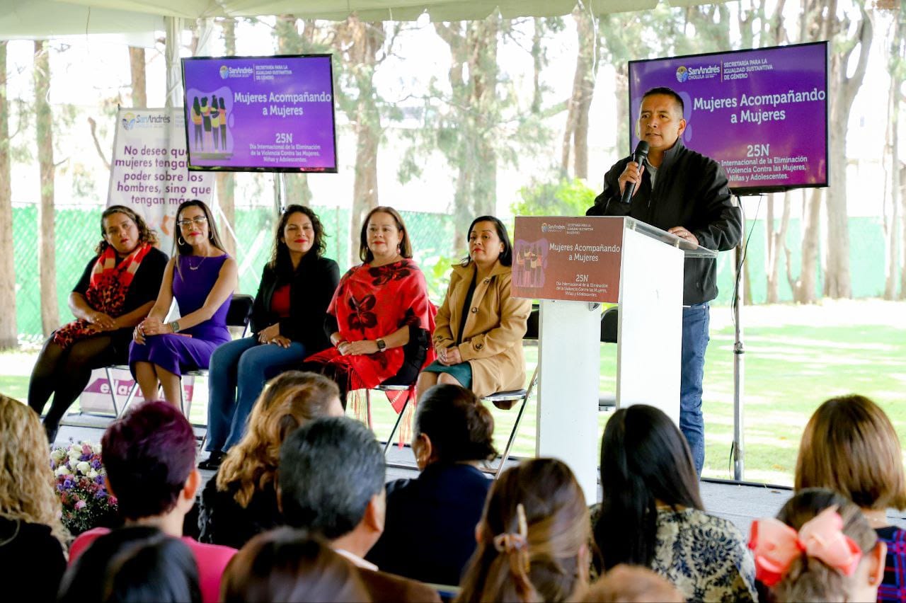 Conmemora ayuntamiento de San Andrés Cholula el 25n con ponencia "Mujeres Acompañando a Mujeres"