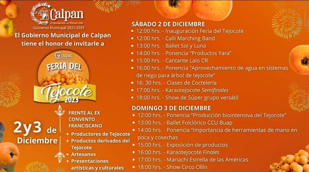 Por: Cortesía Lula Pineda           La Feria del Tejocote 2023 congregará a 35 expositores