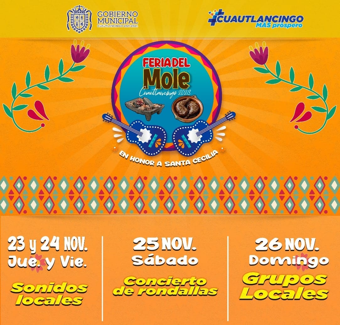 Por: Cortesía Lula Pineda Feria del Mole en Cuautlancingo del 23 al 26 de noviembre: Degustación gratuita el sábado 25