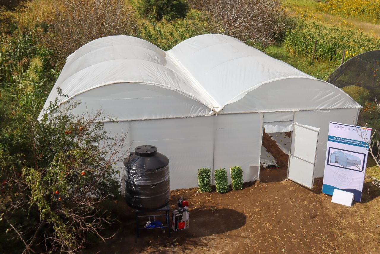 Comunicado oficial Paola Angon inicia la entrega de invernaderos de traspatio, para incentivar la agricultura familiar