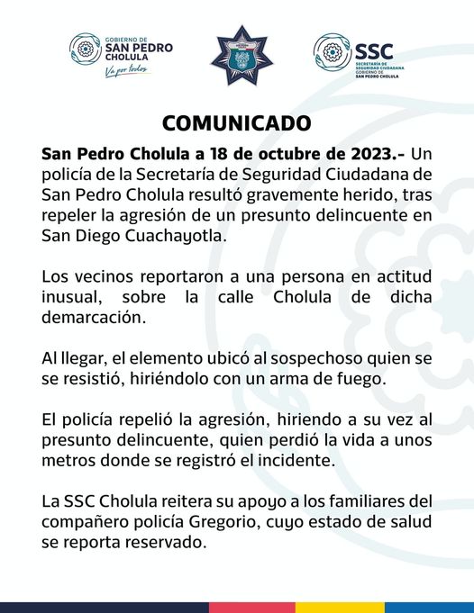 Comunicado oficial COMUNICADO