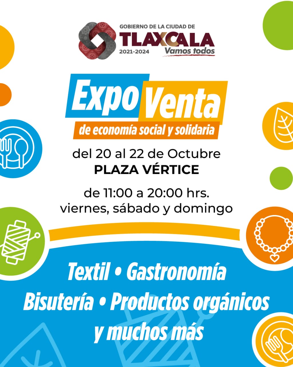 Habrá expo economía social y solidaria en Tlaxcala capital
