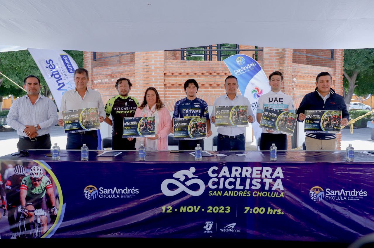 Presenta Mundo Tlatehui Carrera Ciclista San Andrés Cholula 2023