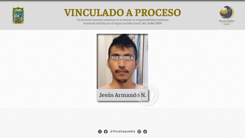 Por: Cortesía Jesús Armando N. es enviado a prisión por posesión de arma y narcóticos en Tehuacán