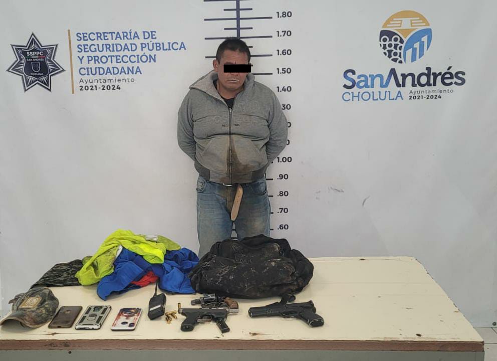 Detiene policía de San Andrés Cholula a presunto responsable de robo