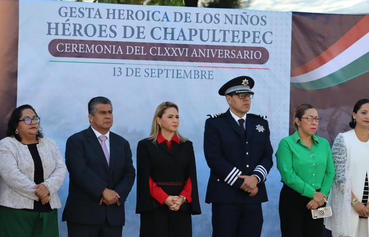 Encabeza Paola Angon Ceremonia del CLXXVI Aniversario de la Gesta Heroica de los Niños Héroes de Chapultepec