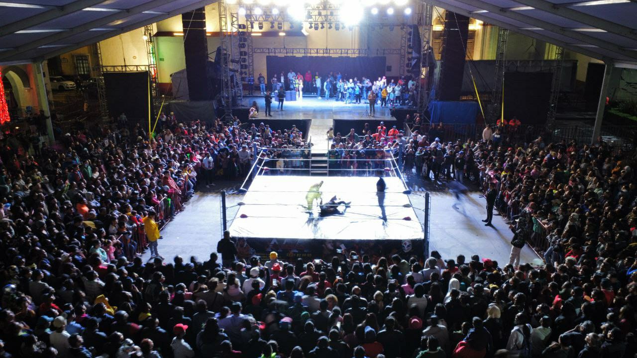 Comunicado oficial La lucha libre llegó a la Feria Cholula 2023 para divertir a las familias