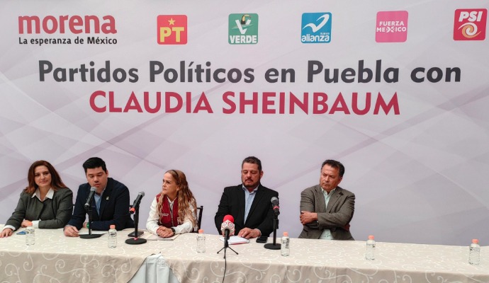 Por: Cortesía Morena Puebla suma el respaldo de tres partidos hacia Claudia Sheinbaum