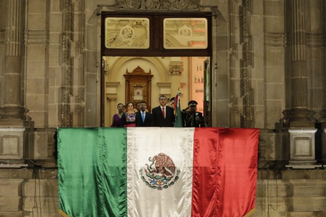 Sergio Salomón Céspedes preside su primer Grito de Independencia