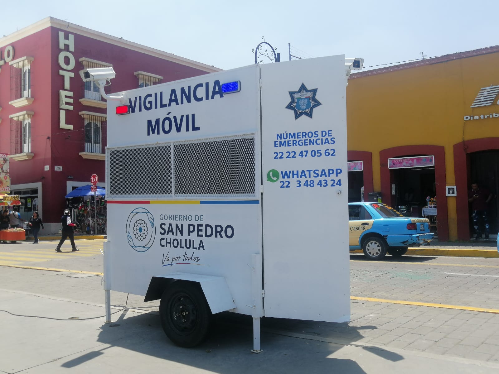 Móvil de vigilancia, un aliado efectivo en la Feria Cholula 2023