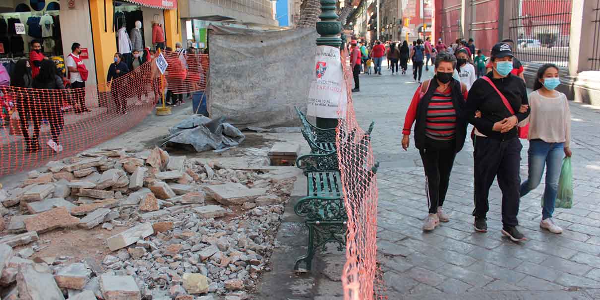 Rehabilitación prolongada de calles del Centro Histórico genera el cierre de 20 comercios