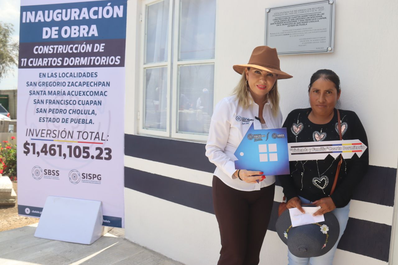 Comunicado oficial Reafirma Paola Angon compromiso con las familias vulnerables, con la entrega de cuartos adicionales