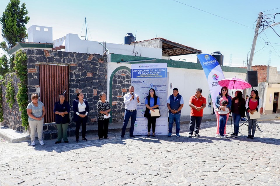 Ampliación de red hidráulica benefician a más de mil habitantes de Acatepec 