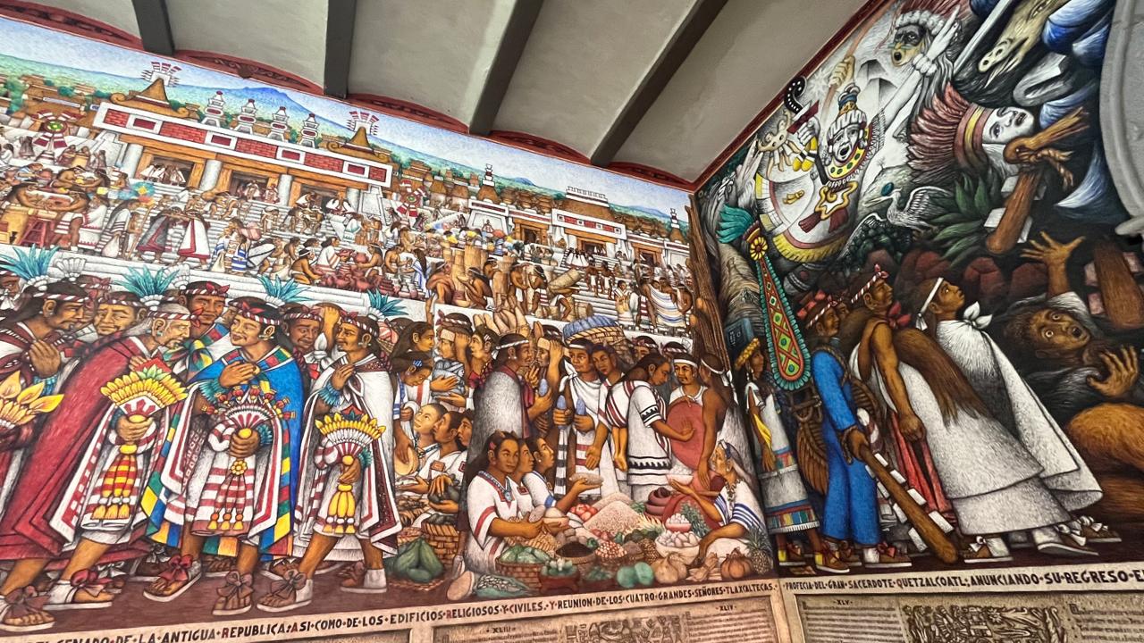 Se entrega 80% de avance en restauración a los murales de palacio de gobierno