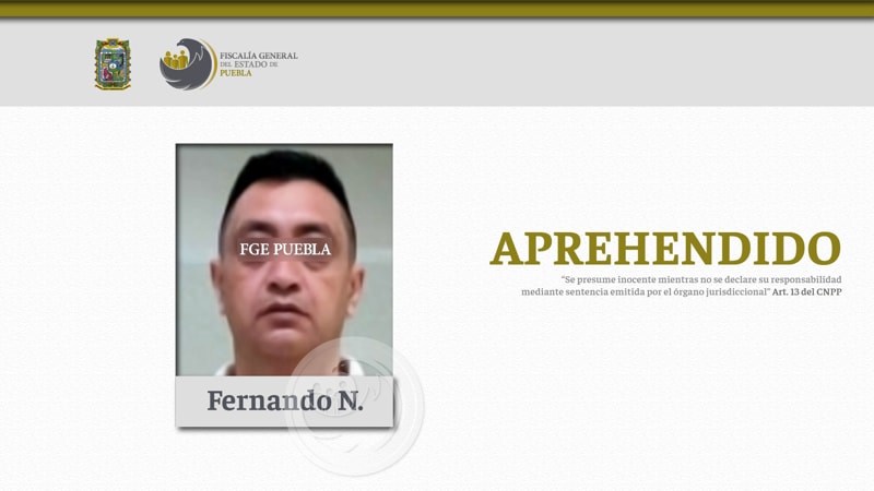 Por: Cortesía Fernando N. es detenido por el delito de secuestro en grado de tentativa ocurrido en Texmelucan