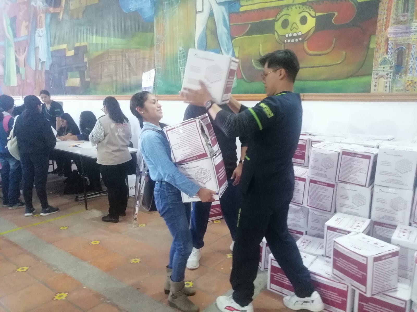 Por: Cortesía Lula Pineda Entrega apoyos alimentarios INCONUT, PAMEL, discapacidad, adulto mayor y PROAANAC SMDIF San Andrés Cholula