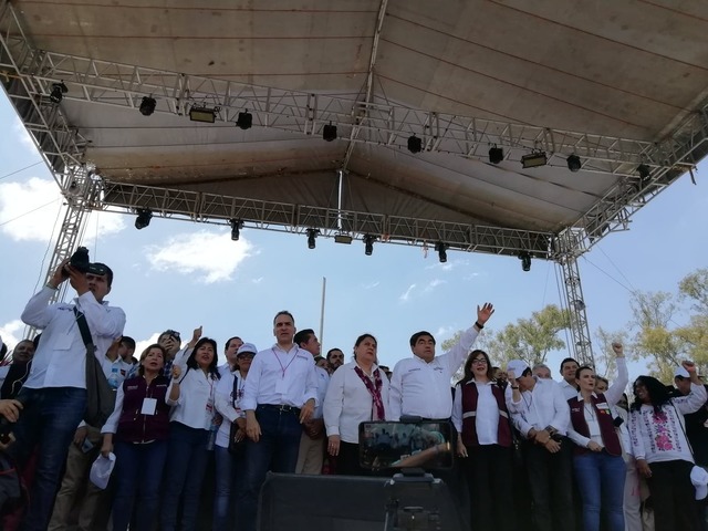 Foto: Wilmer Zárate Exhorta Yeidckol Polevnsky a poblanos defender el voto el 2 de junio