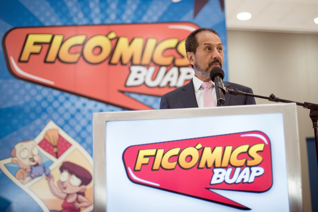 Foto: Cortesía  Encabeza rector de la BUAP inauguración de la Feria Internacional de Cómics 2019