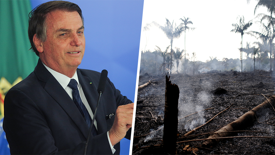 Bolsonaro insinúa que las ONG están detrás de los incendios en el Amazonas