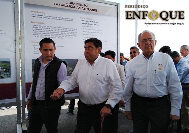 Foto: Omar Sánchez Inaugura Barbosa y Espriú paso vehicular de la carretera federal Puebla-Atlixco
