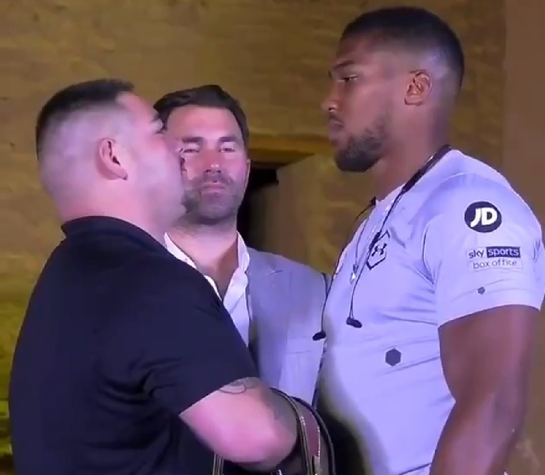 Andy Ruiz Jr. tuvo primer encare con Anthony Joshua en Arabia Saudita