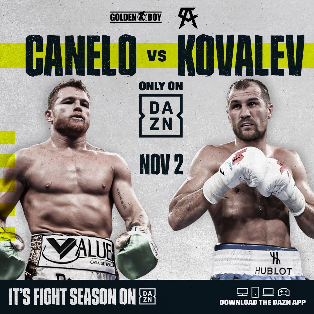 Foto: Especial Canelo subirá a semipesados para pelear por el título con Sergey Kovalev