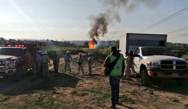 Foto: Twitter SEGOB confirma seis lesionados tras fuga de gas LP en San Lorenzo Almecatla