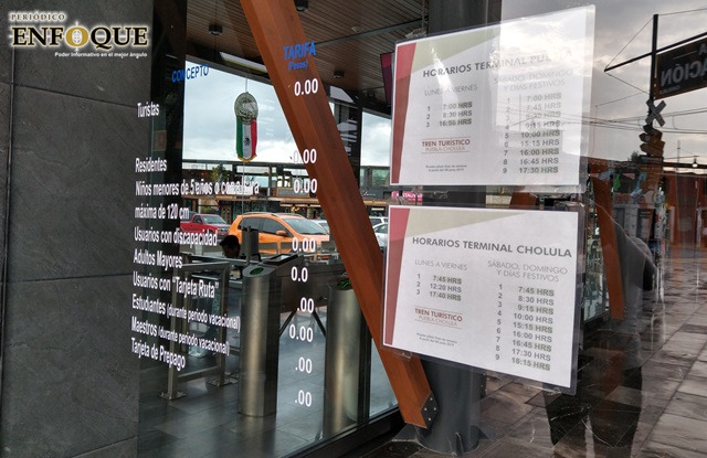 Foto: Omar Sánchez Borran imagen del gobierno de Moreno Valle en terminal del Tren Turístico en Cholula