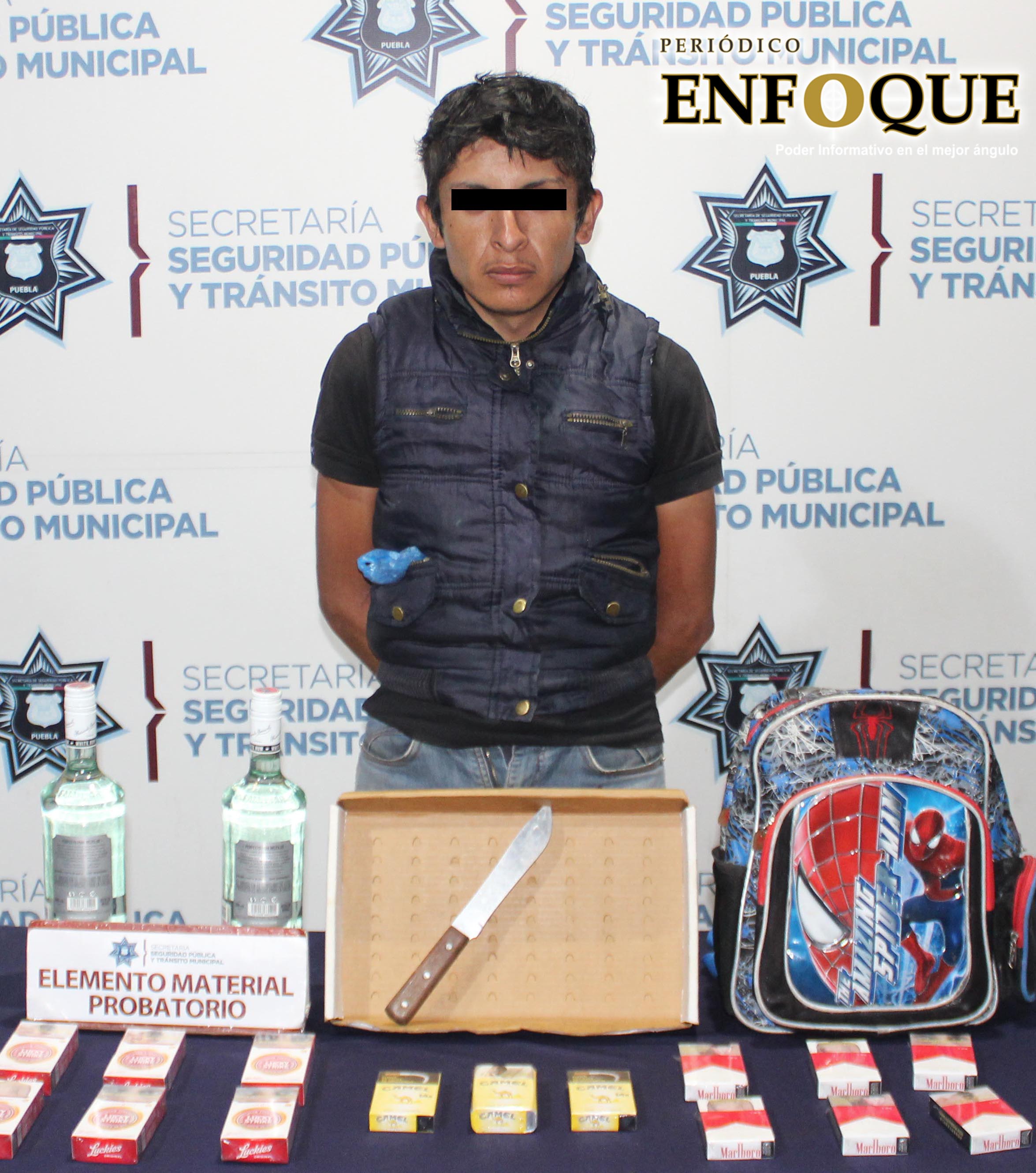 Foto: Cortesía (SSPTM) Detienen a asaltante de tienda de conveniencia