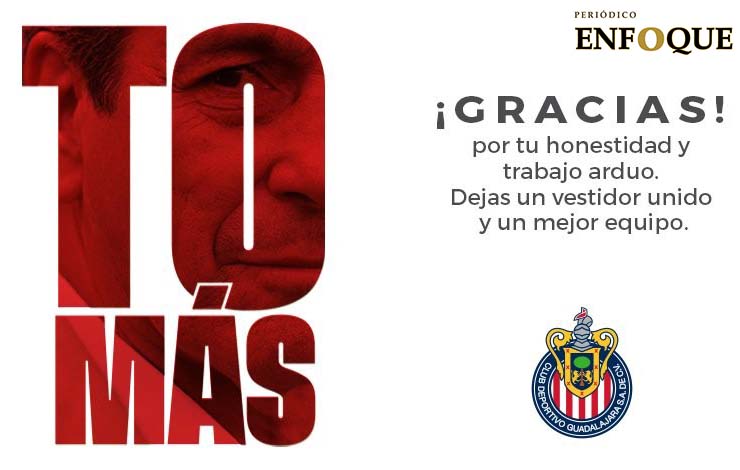 Foto: Cortesía (Redes) "Gracias por tu honestidad": así despidió Chivas a Tomás Boy