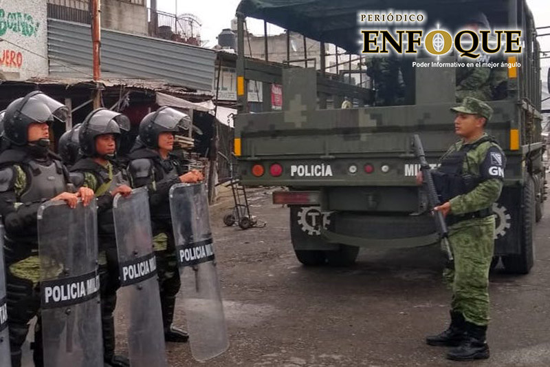 Foto: Gabriela García Guzmán Implementan operativo en Cañada Morelos para buscar a delincuentes