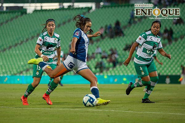 Foto: Cortesía  Puebla Femenil rescató empate en la Comarca ante Santos