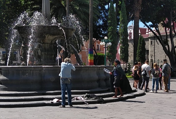 Foto: César Valdez Ubican a 60 personas en situación de calle en Centro Histórico de Puebla