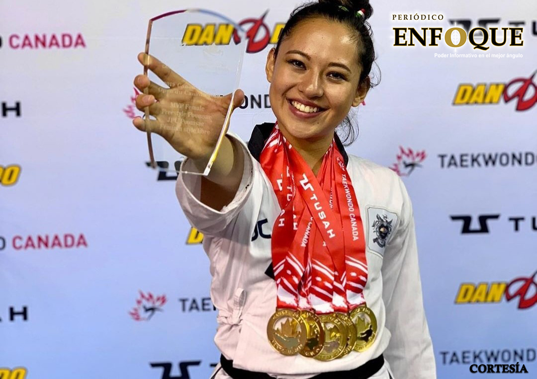 Foto: Cortesía  Ana Zulema Ibáñez fue MVP del Canadá Open de Taekwondo