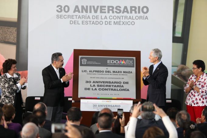 Foto: Cortesía  Encabeza Gobernador Alfredo Del Mazo el 30 aniversario de la Secretaría de la Contraloría