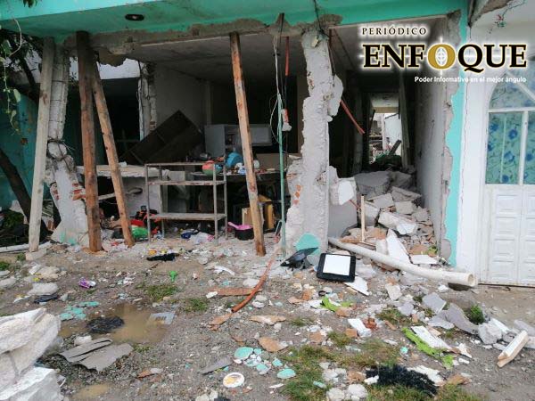 Foto: Gabriela García Guzmán Explota vivienda por acumulación de gas en Tlaxcalancingo