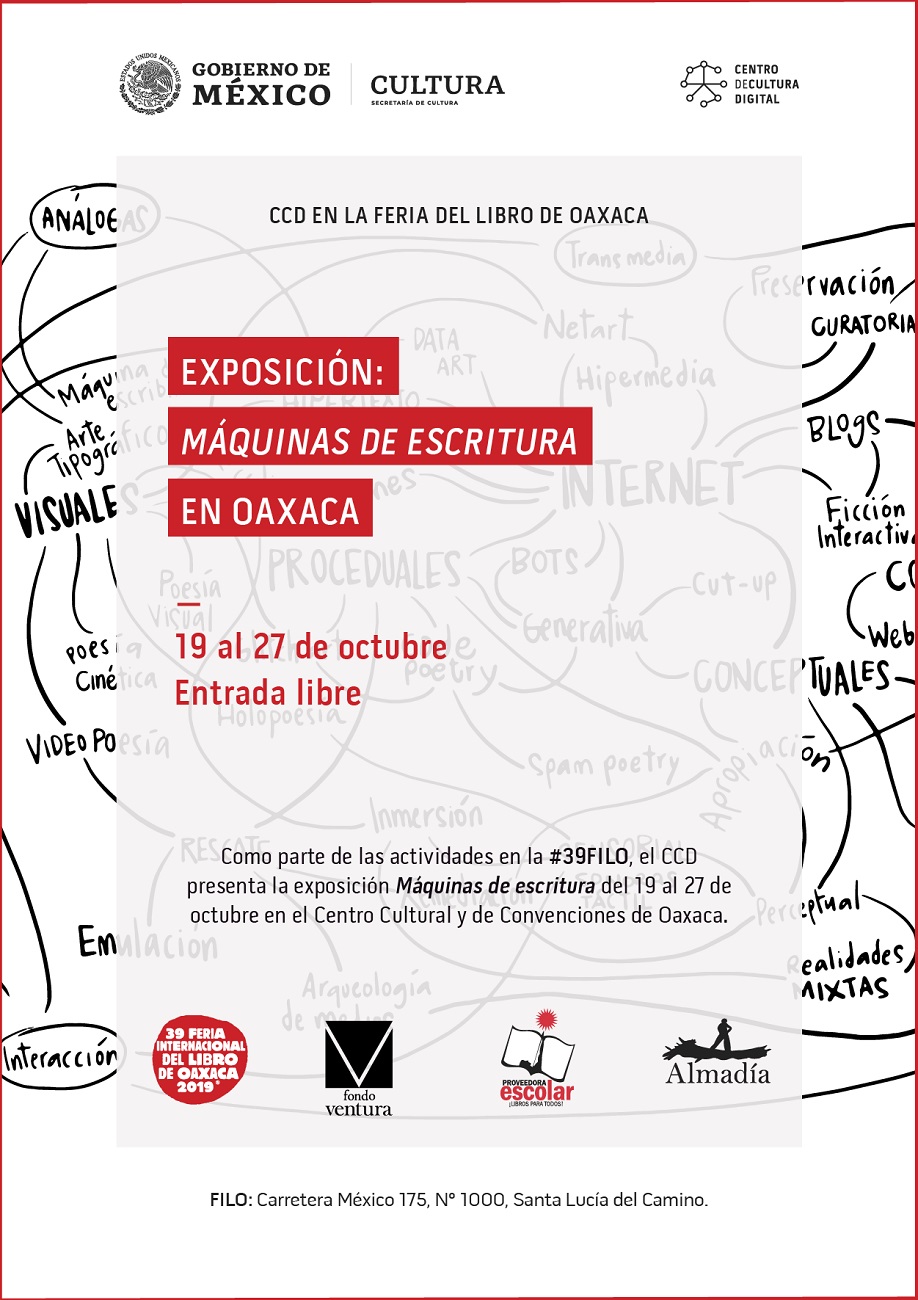 Foto: Cortesía  Centro de Cultura Digital lleva a la Feria Internacional del Libro de Oaxaca la exposición Máquinas de escritura