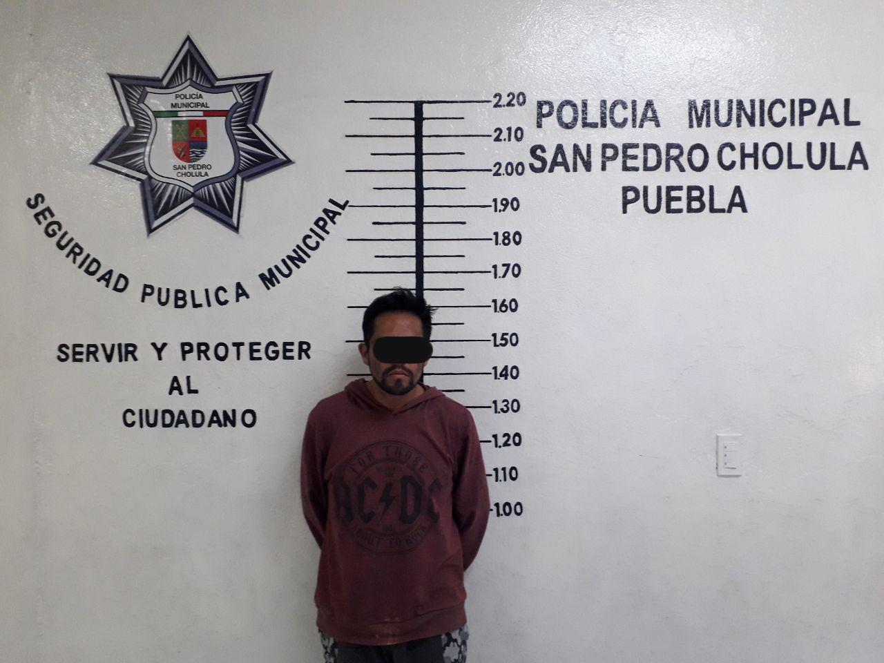 Foto: Cortesía  Detiene policía de San Pedro Cholula a presunto ladrón de motocicleta