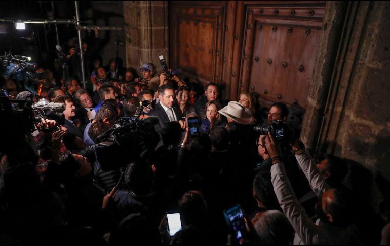 Foto: Cortesía Normalistas de Chiapas se manifiestan afuera de Palacio Nacional