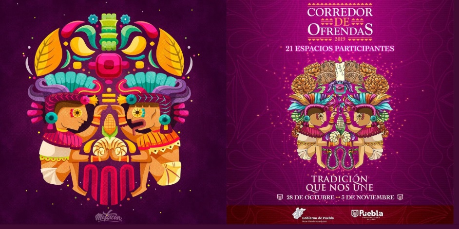 Foto: Cortesía  Acusan a Rivera Vivanco de plagiar diseño para promover el “Corredor de Ofrendas 2019”