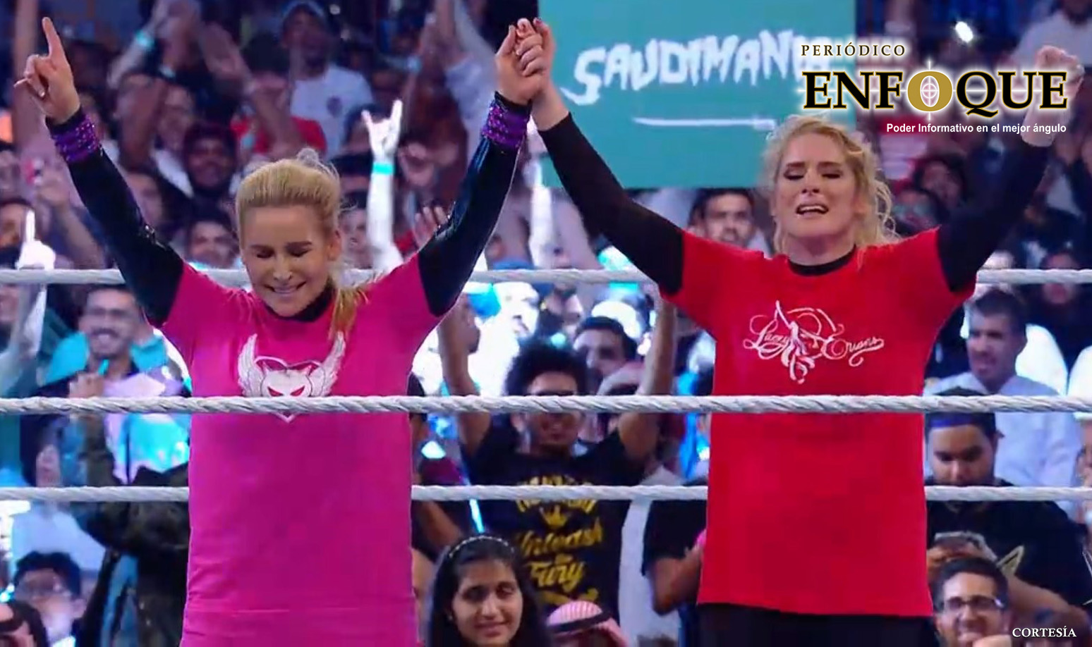 Foto: Cortesía  Por primera vez mujeres luchan en Arabia Saudita