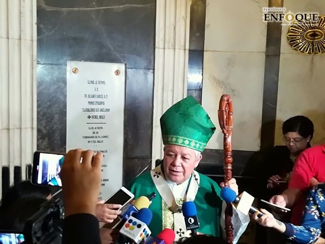 Foto: Wilmer Zárate  Llama arzobispo a autoridades estatales y municipales a reforzar seguridad