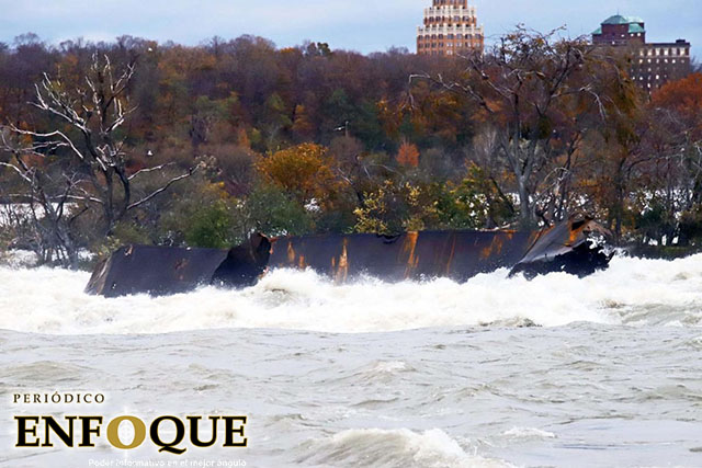 Tormentas liberan barco atrapado hace 101 años en las cataratas del niágara 