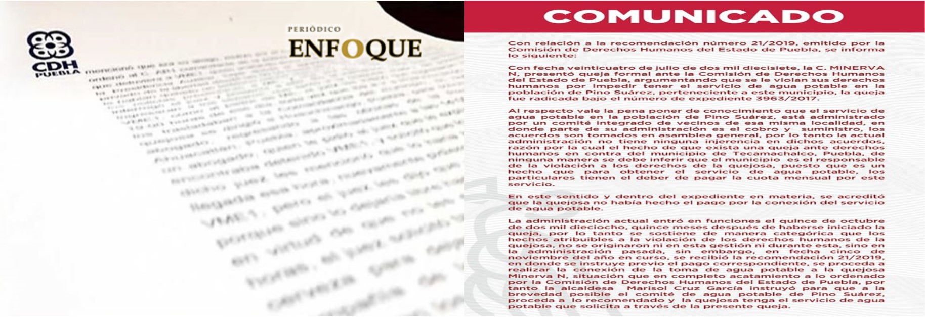 La CDH de Puebla emite recomendación a la alcaldesa de Tecamachalco;  Ayuntamiento asegura que la queja no se generó durante su gestión